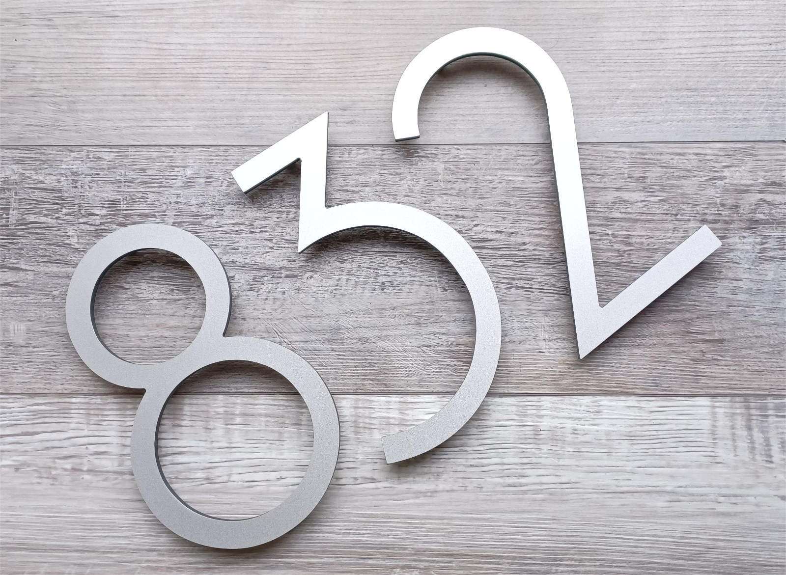 8″ Silve Number, Building Number,Aluminum Plastic Composite, Singlehouse Numbers
