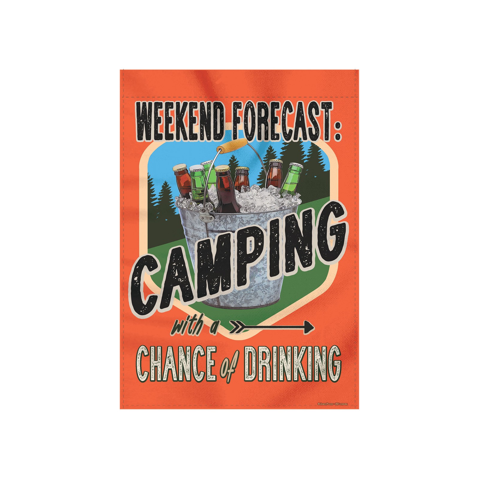 Rivers Edge Products Yard Flag, 14″ x 22″ Double Sided, Forecast Camping
