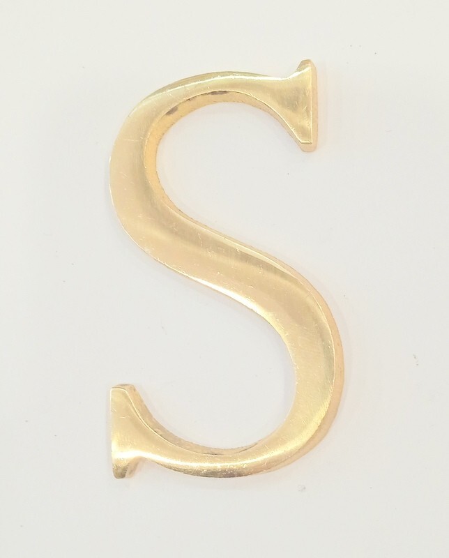 50 MM (2Inch) Brass Home 26 Polish Gold Wall Mounted Door Mounted Letters S