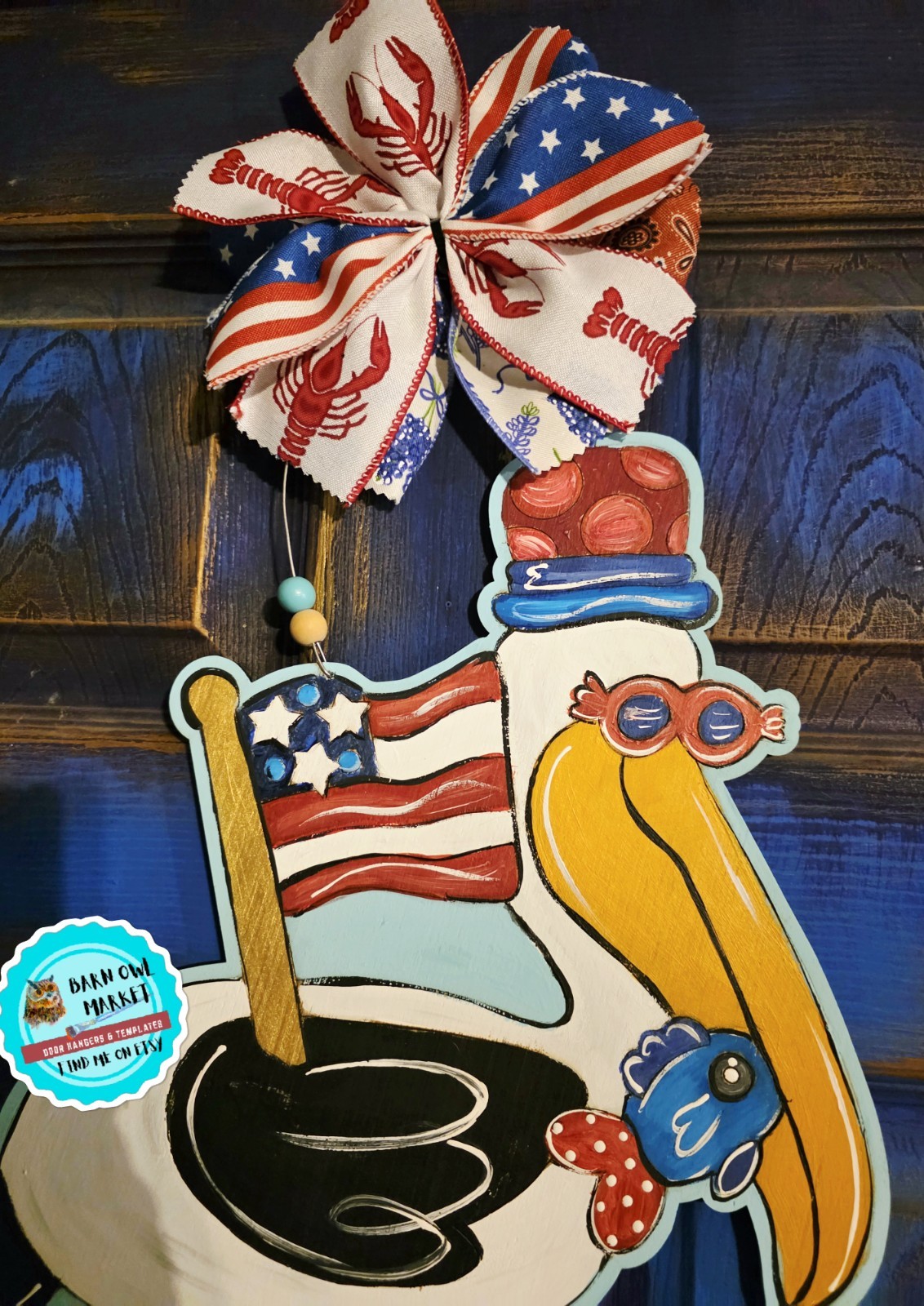 Pelican Patriotic Door Sign