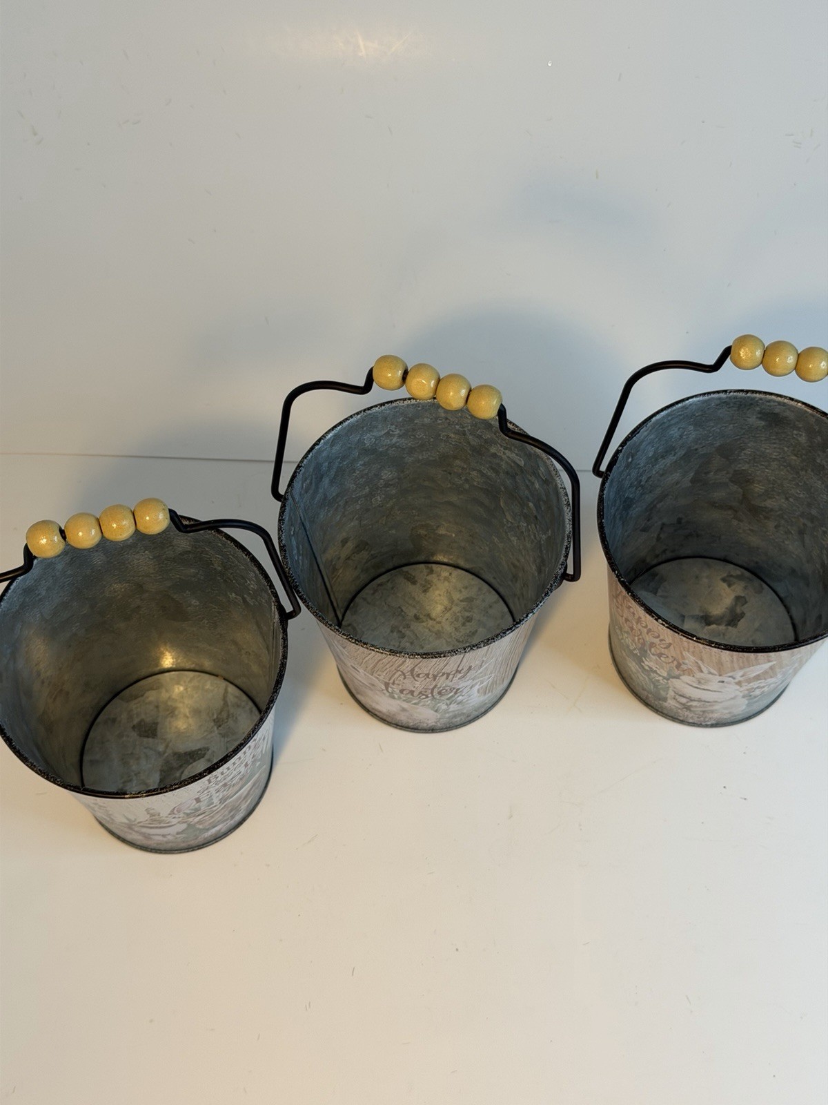 Galvanized Tin Bucket Rustic Farmhouse Decor Small