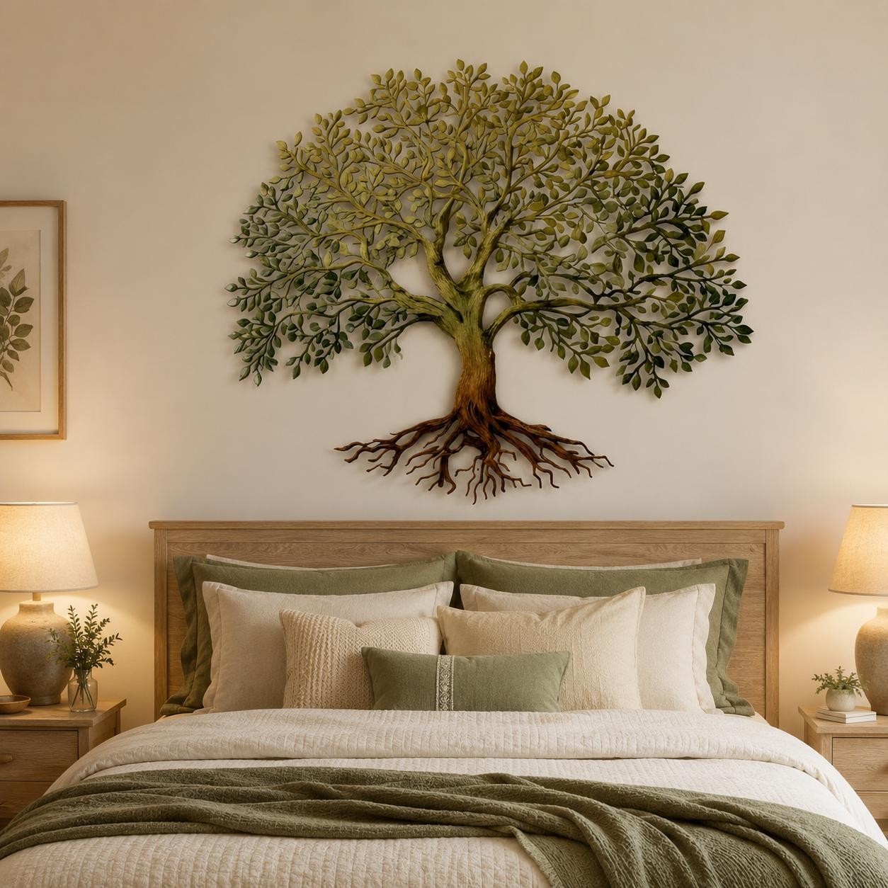 Tree of Life Metal Sign, UV Printed Aluminum Wall Art, Rustic Nature Decor