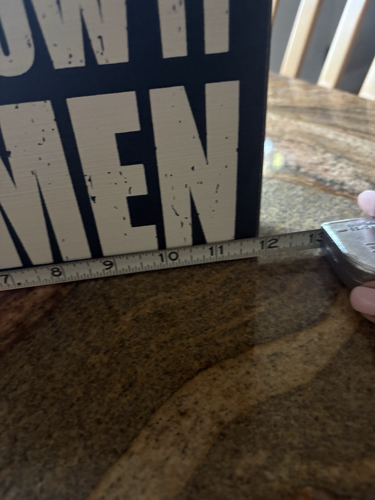 Black & White Wood Tabletop Sign “If You’re Happy And You Know It Say Amen”