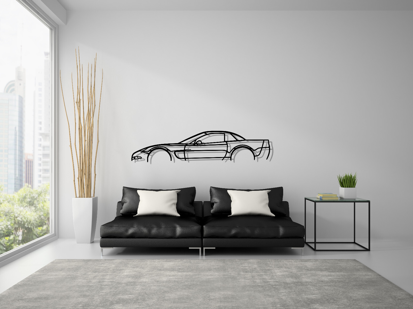 CORVETTE C5 Silhouette Steel Wall Decor Decoration LS1 LS6 V8 5.7 Z06 C5R COUPE