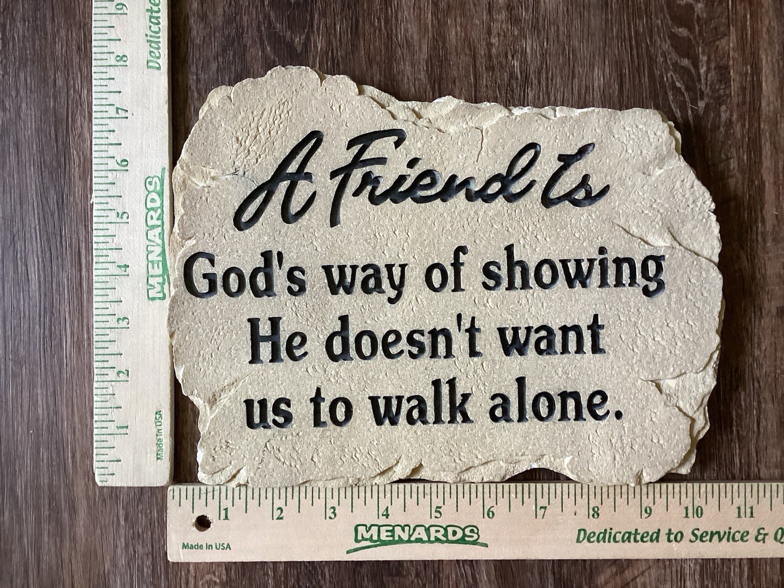 Friendship Quote Stepping Stone Wall Plaque 12967 Carson Resin 8×10”