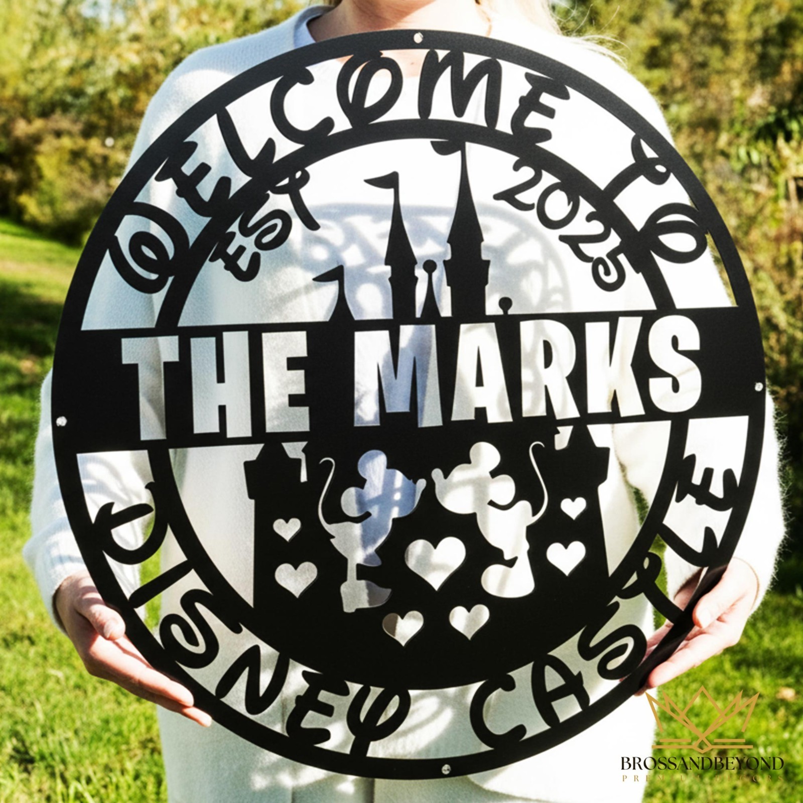 Custom Family Name Welcome Sign Disney Castle Kids Name Sign Est Mickey Sign