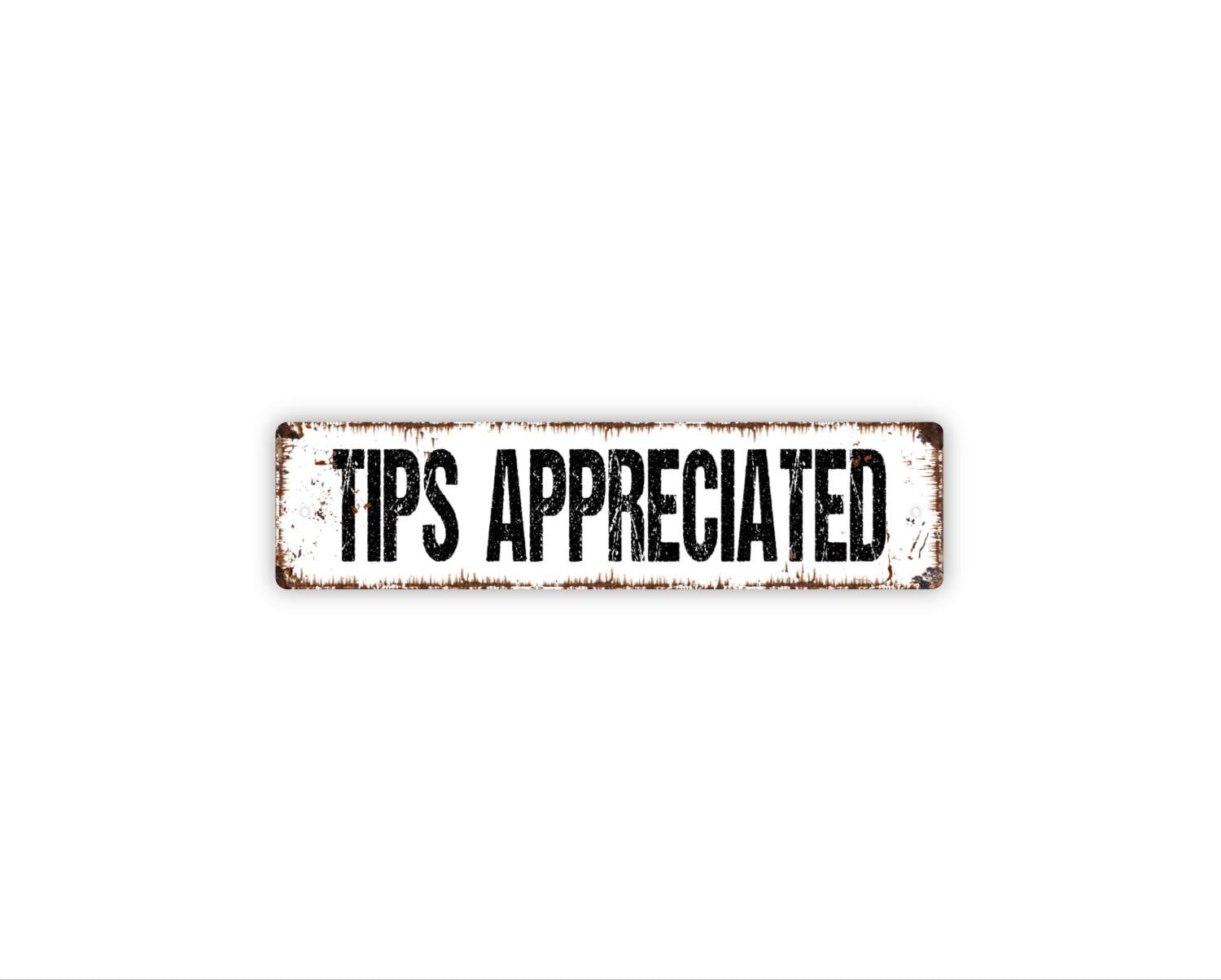 Tips Appreciated Sign | Gratuity Welcome Counter Wall Art | Small Business