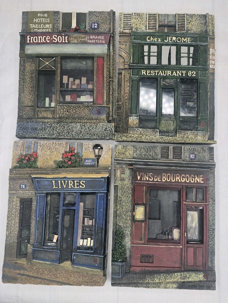 Chiu Tak Hak 3-d Paris Parisian Store Fronts Livre Bourgogne Library Restaurant