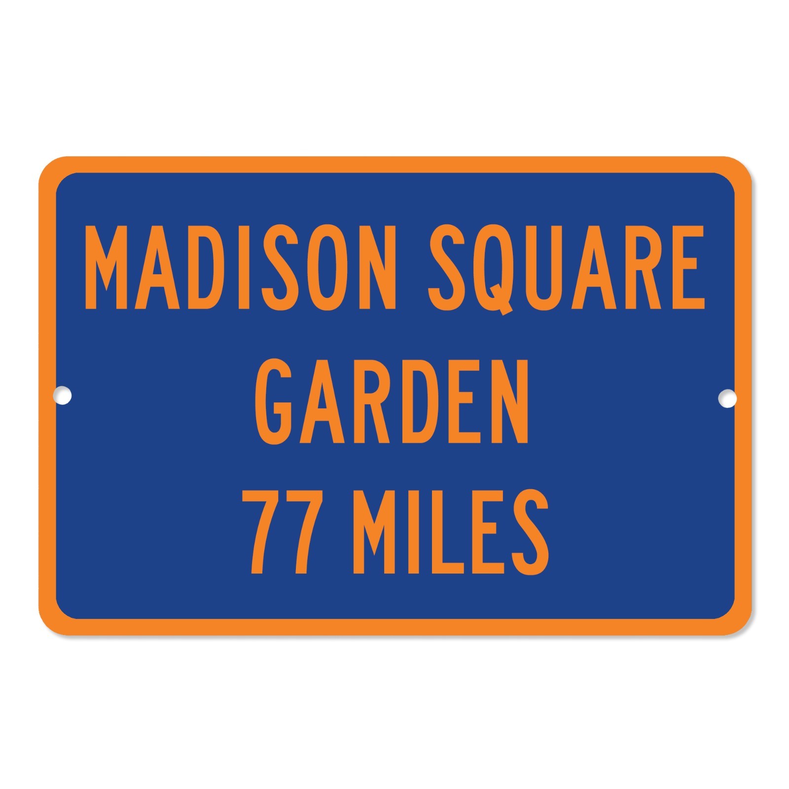 Madison Square Garden Custom Distance Sign New York Knicks Basketball Fan Gift