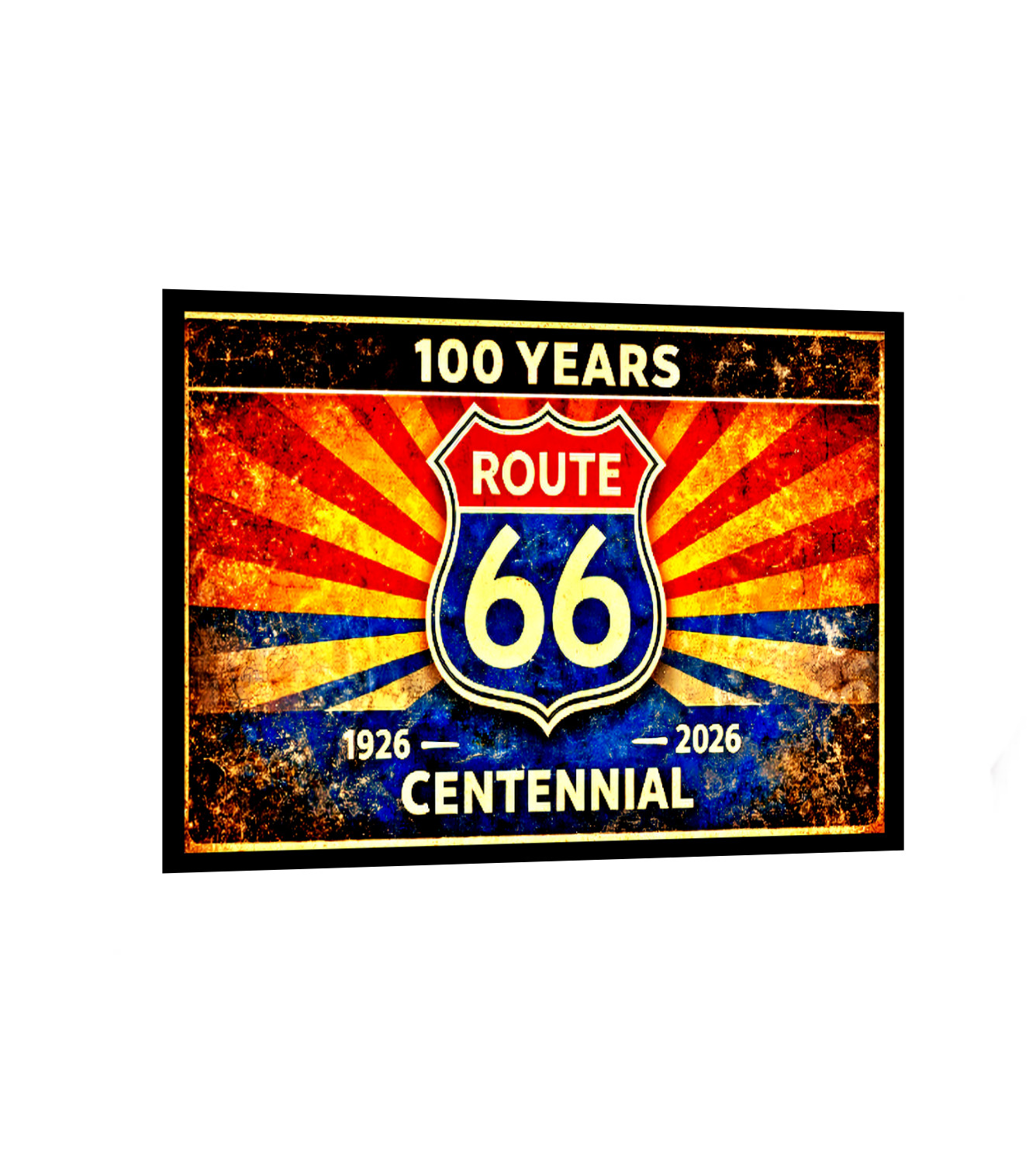 100TH Anniversary Round Route Stickerl America’s Highway Historic Route 66