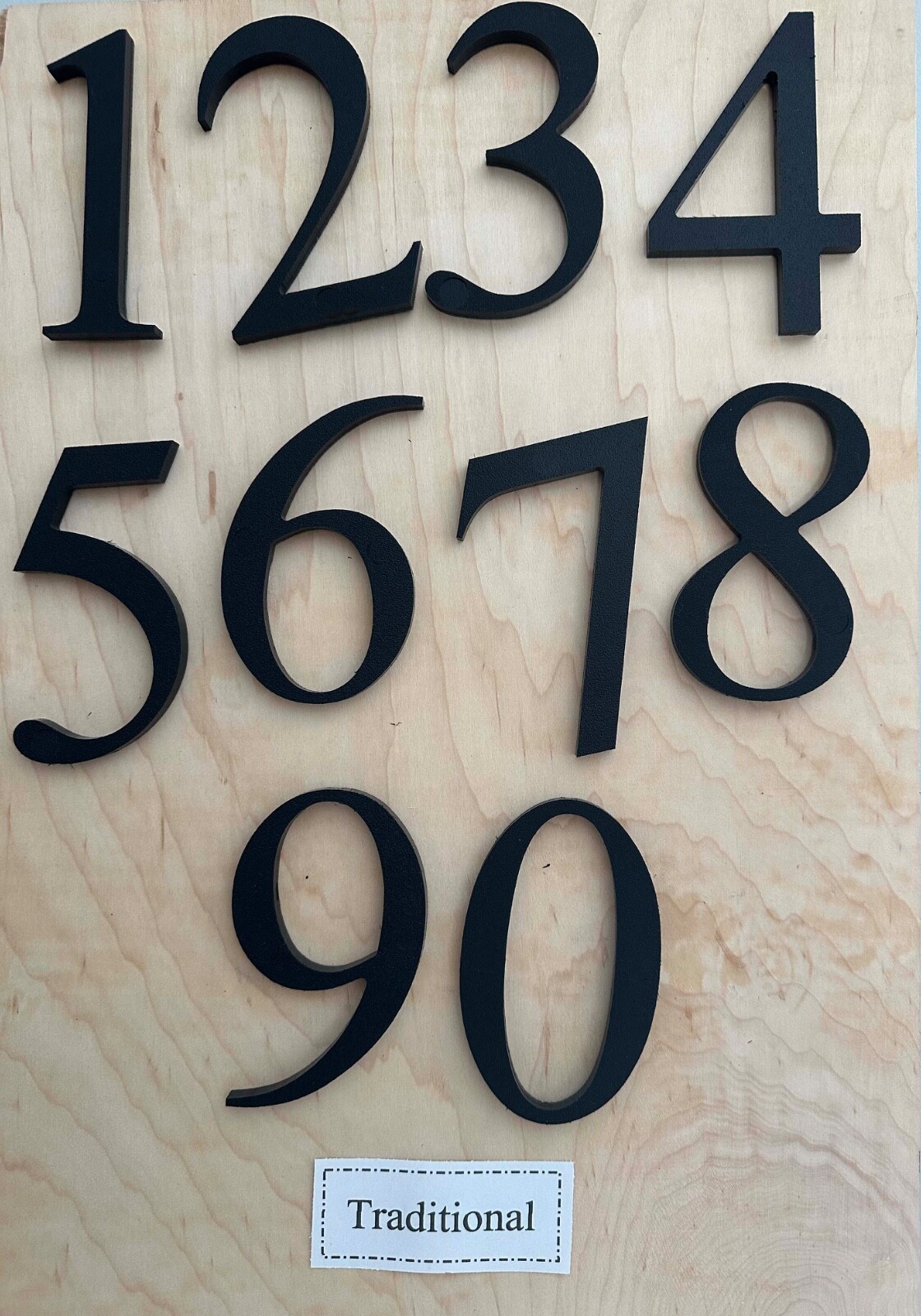 5″ X 15″ Inlayed House Number Plaque (3 Characters) Multiple Colors