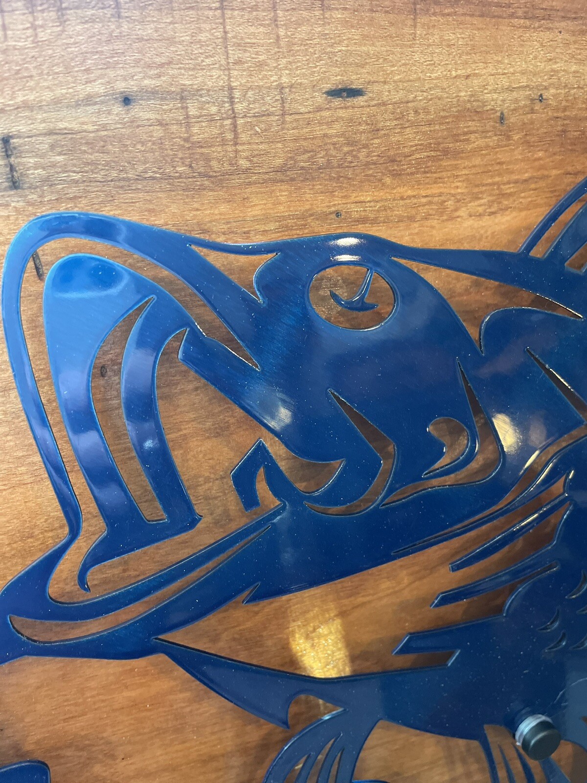 Gone Fishing Raised Mounted On Black Cherry