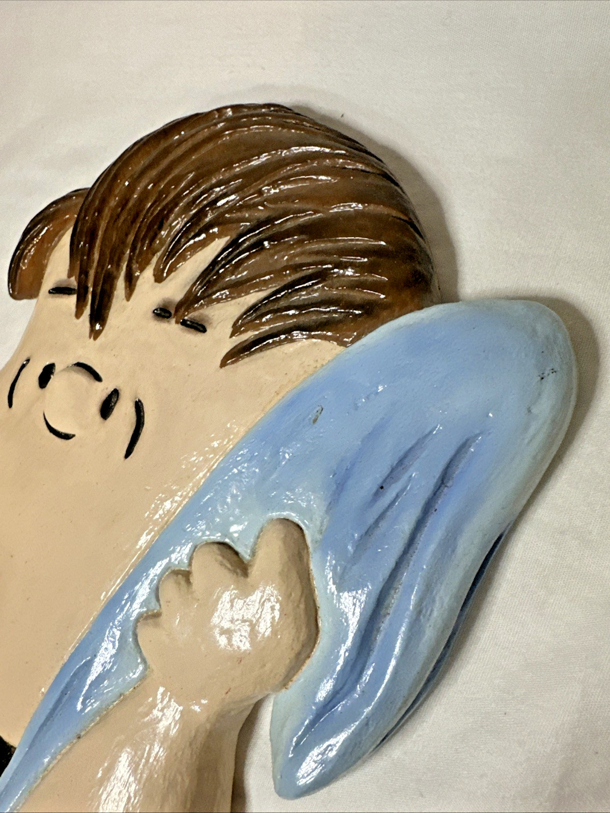 Linus Van Pelt Plaster 14″ Wall Plaque Peanuts Charlie Brown 1990 Charles Shultz