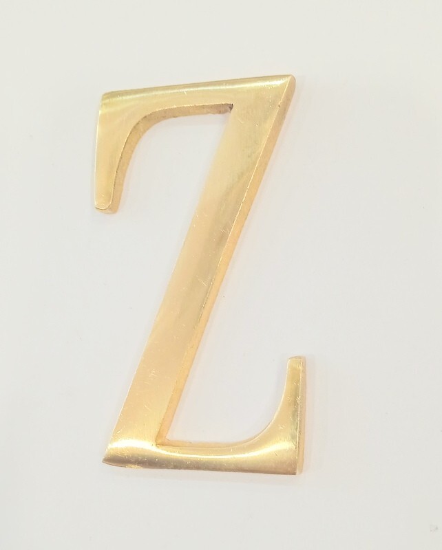50 MM (2Inch) Brass Home 26 Polish Gold Wall Mounted Door Mounted Letters Z