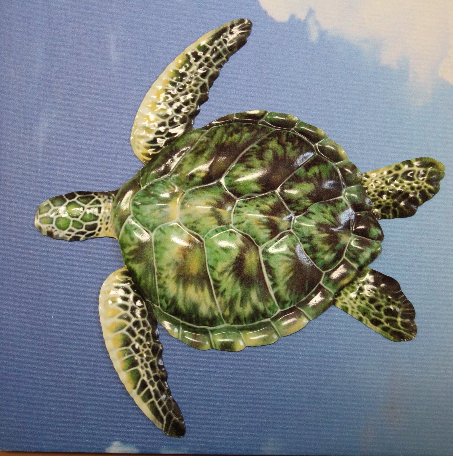 1-Wall Hanging,REALISTIC GREEN SEA TURTLE,Coastal Home Decor,All Occasion Gifts