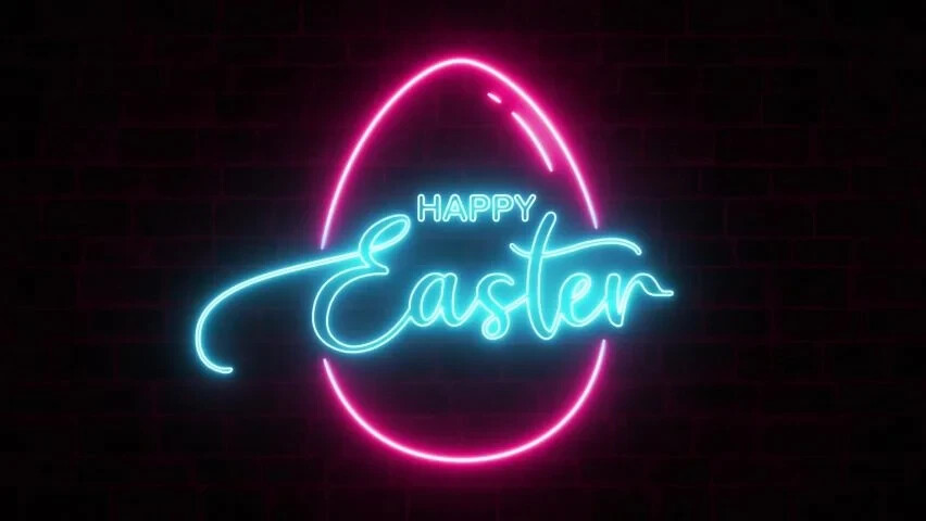 Personalized Easter Neon Sign – Bunny LED Light for Home & Party Decorations