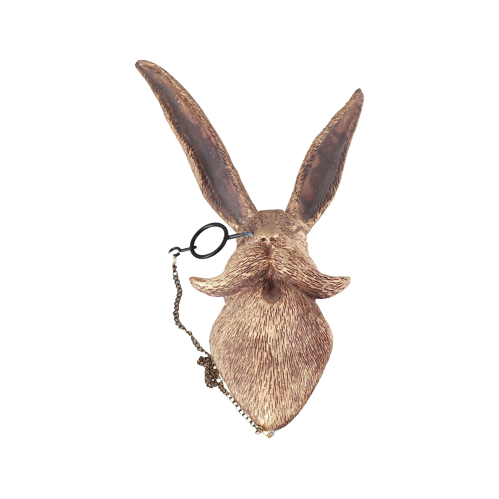 Wall Decor Rabbit Head Wall Hanging,Bronzed Resin Animal Head Sculpture with …