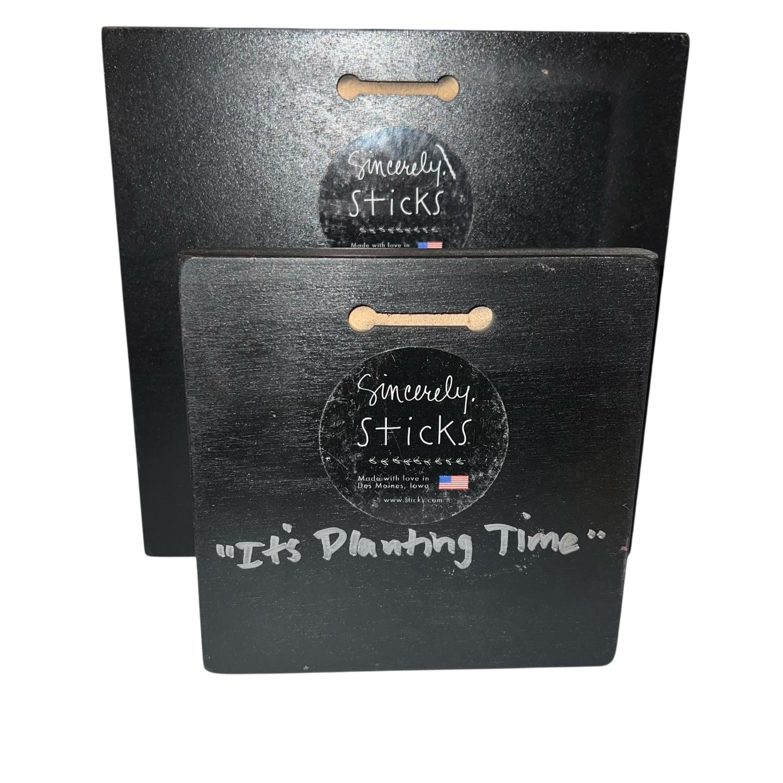Sincerely, Sticks – “Fur Babies” 9x9in & “It’s Painting Time” Wooden Plaque Lot