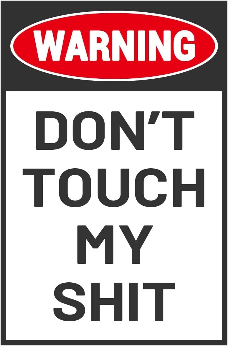 Bestylez Man Cave Do Not Touch Sign, Workshop Accessories, Garage 12″ * 8″