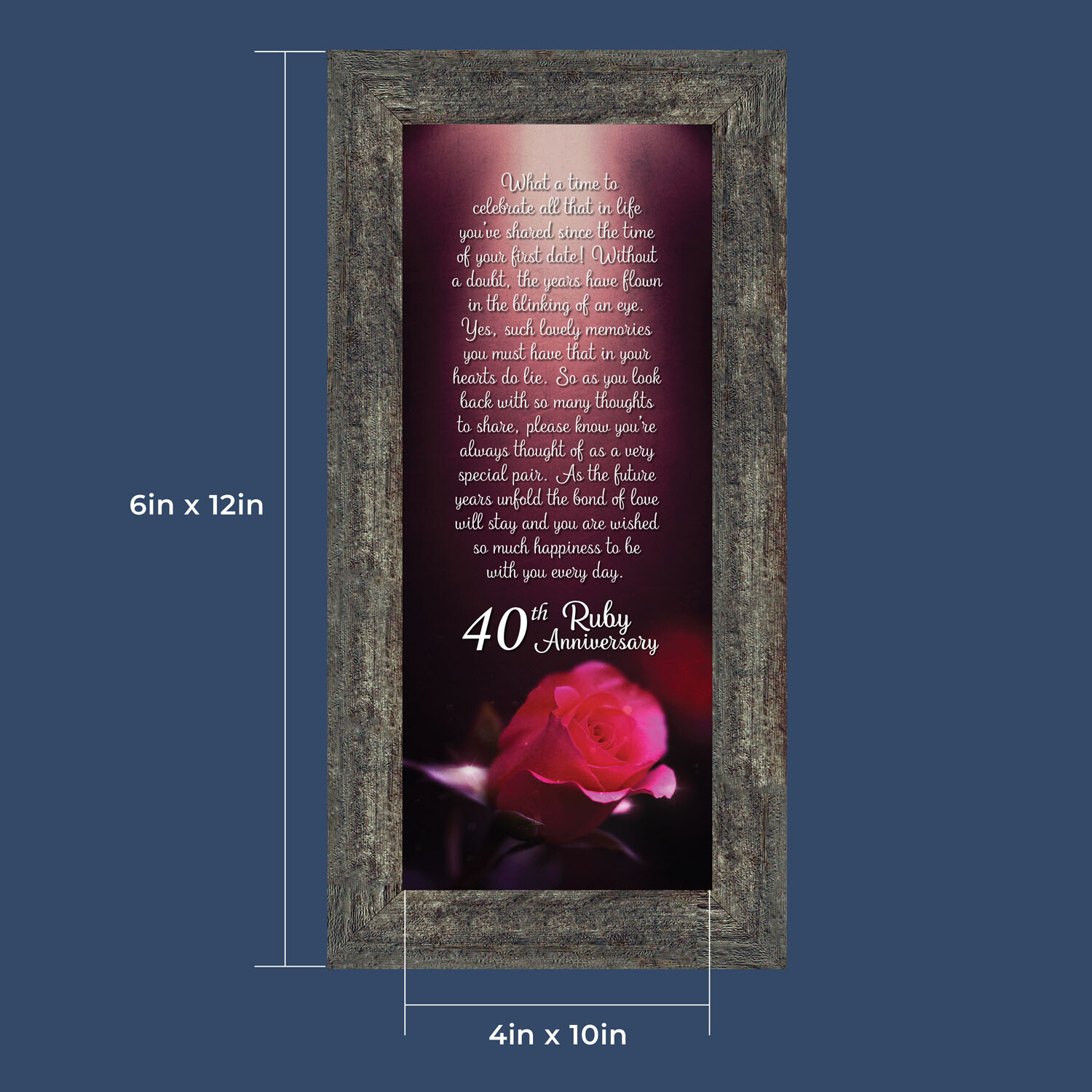 40th Anniversary Gifts for Parents, Ruby 40th Anniversary Decorations for Party