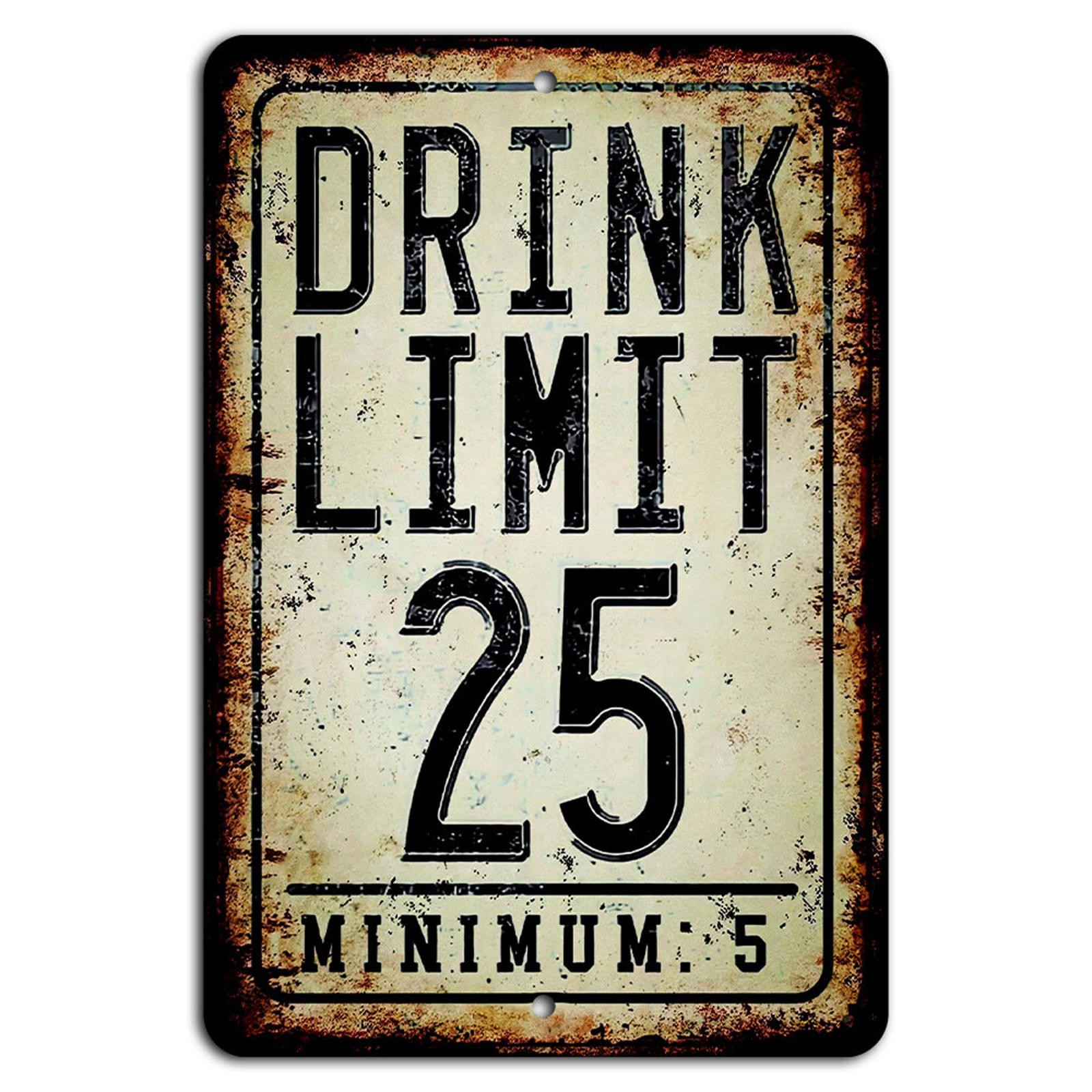 Funny Bar Sign BanginPrints Rustic Aluminum Metal 8×12 Vertical Decor