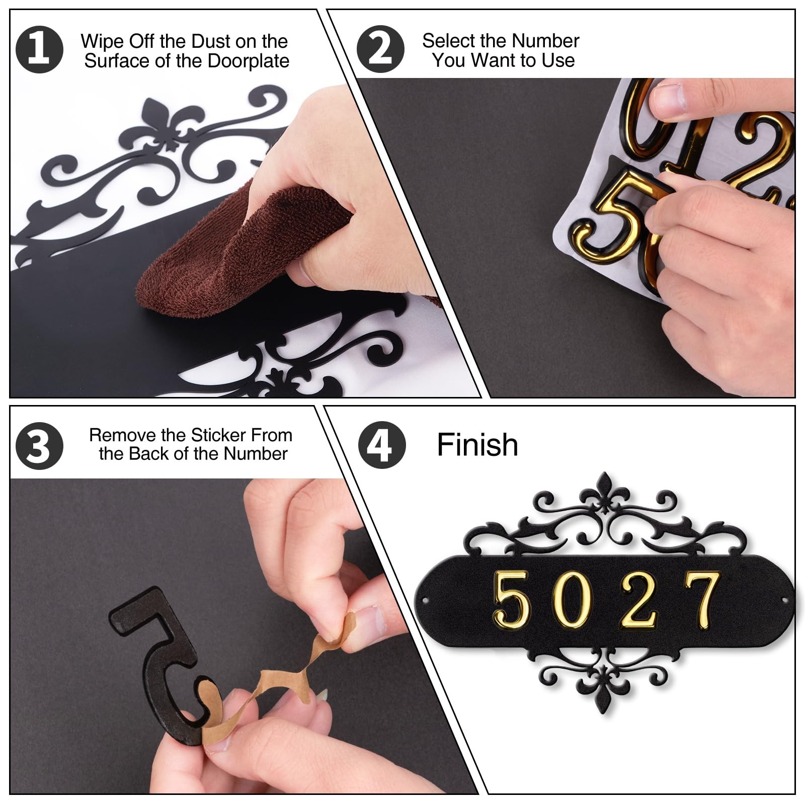 House Numbers for Outside,Metal House Address Numbers for Hotel House Home Of…