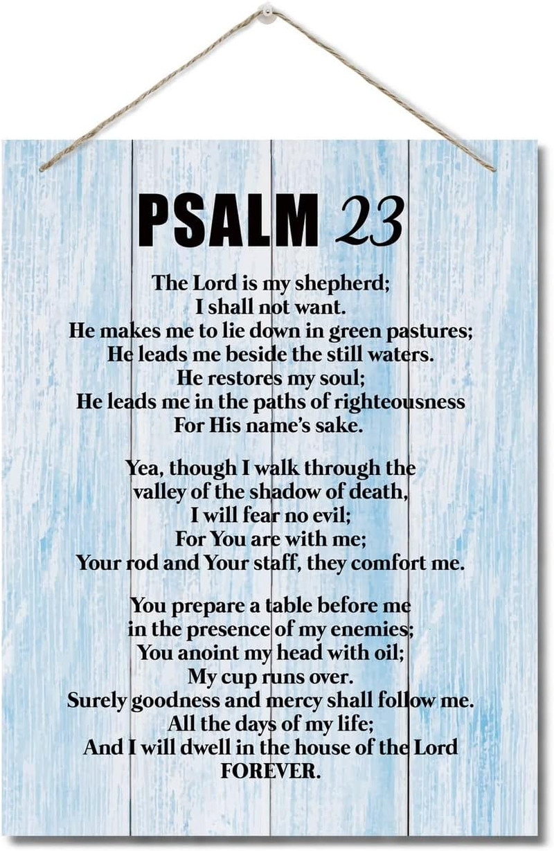 Inspirational Wood Art Signs, Psalms 23- the Lord Is My Shepherd, Bible Verse