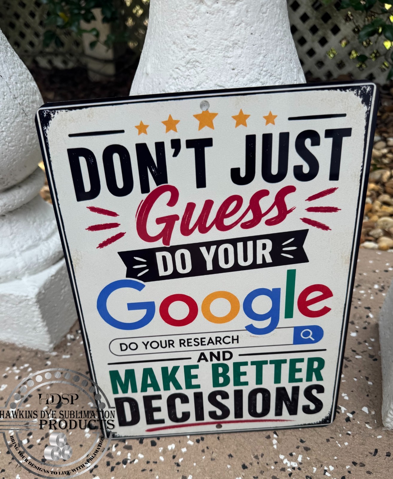 Don’t Just Guess Do Your Google Research Metal Sign Funny Office Wall Decor