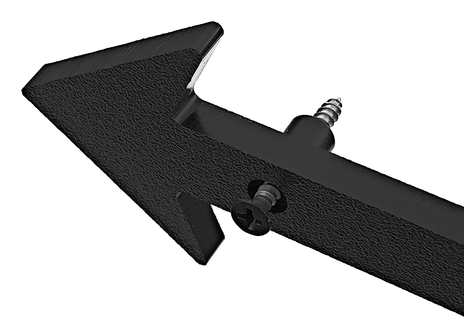 Plastic Arrow Sign, 6 inches long with hardware included, 6 inches, Black