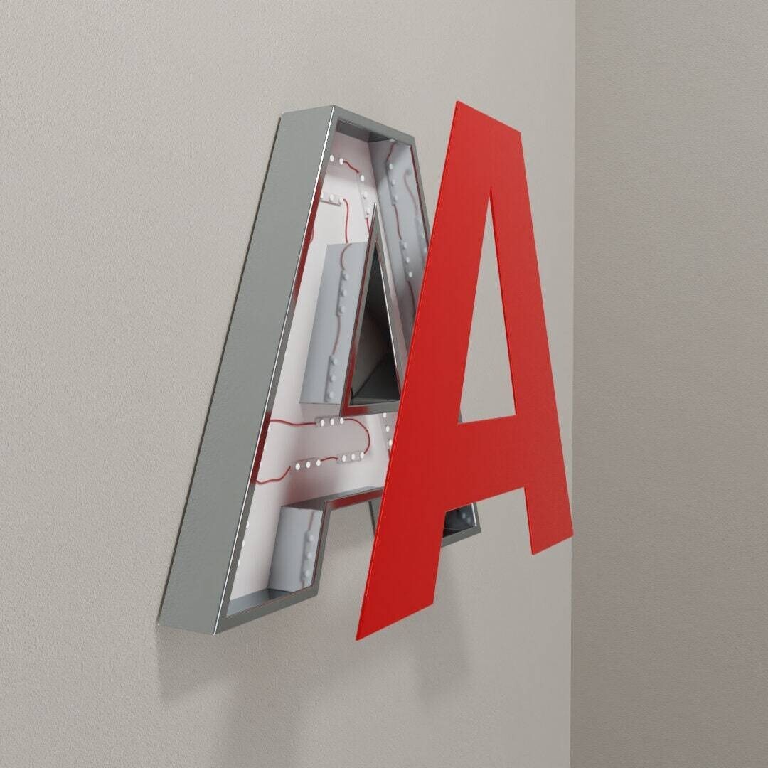 Custom 3D Channel Letters Sign LED Frontlit Storefront & Indoor/Outdoor Signage