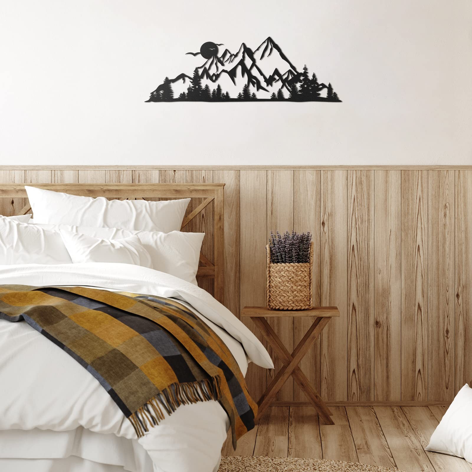 Metal Mountain Wall Art Blue Ridge Mountain Wall Decor Nature Forest Tree Sti…