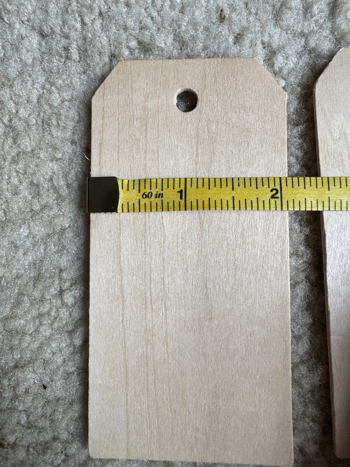 23 Unfinished Wooden Tags Lot 2-4″ Assorted Sizes Natural Color