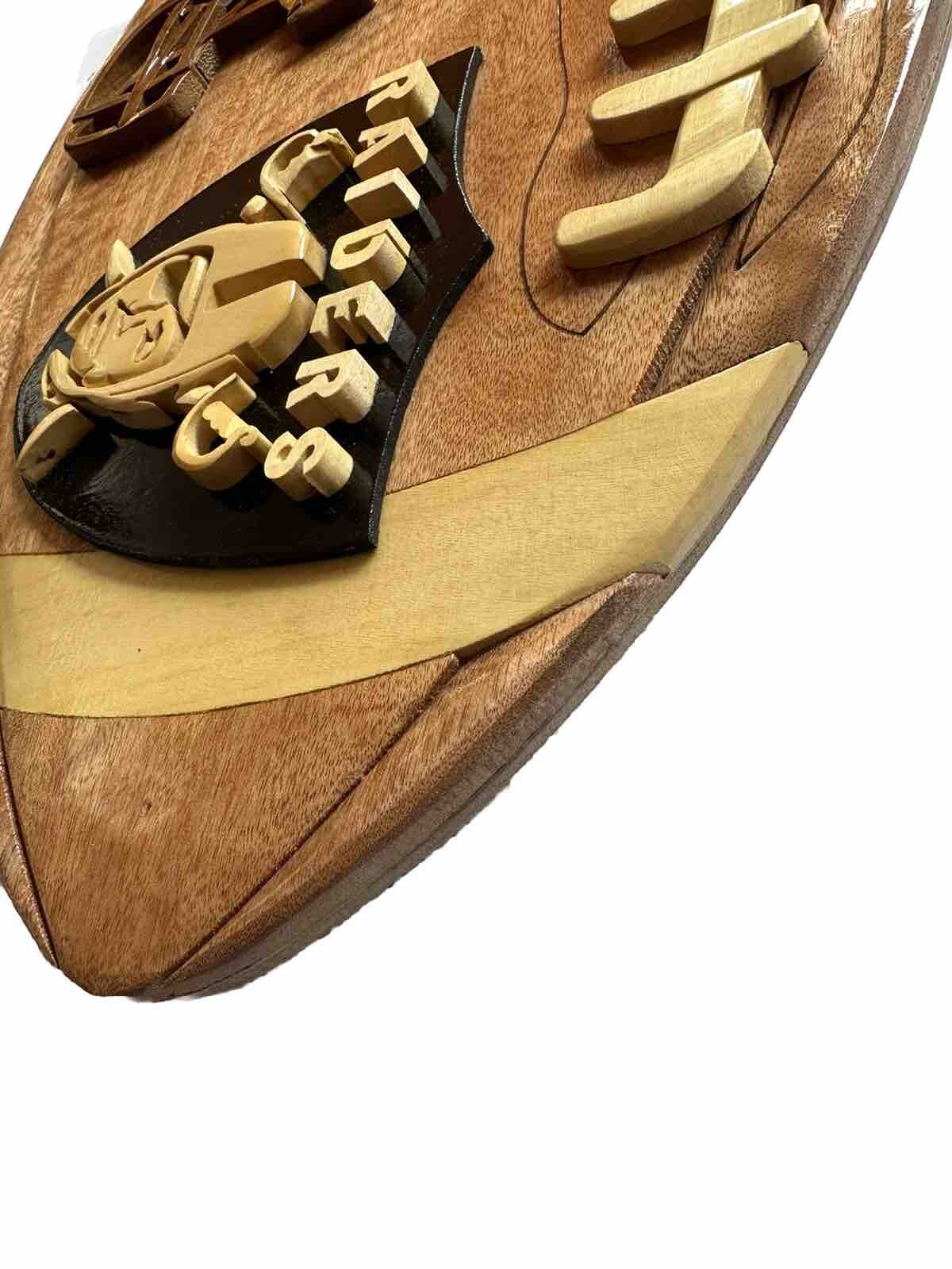 FOOTBALL RAIDERS HOME DECOR WOODEN WALL ART, 100% NATURAL WOOD UNIQUE WALL ART