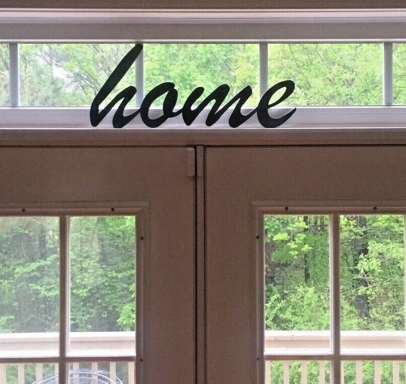 Home – Script Wall Art – Black Powder Coated – 18″ Long x 8″ Tall