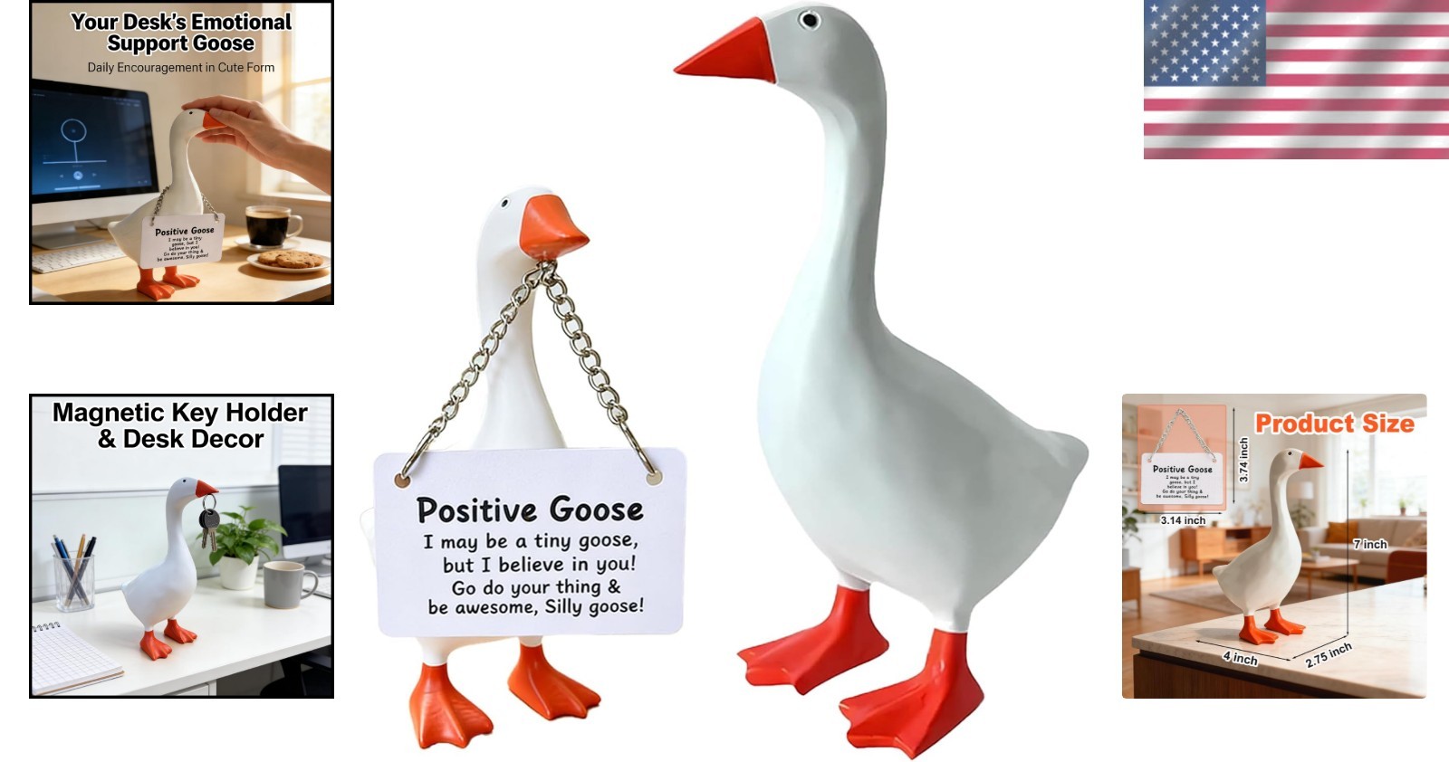 Cute Desk Decor Magnetic Key Holder Office Gift for Women Men 7 Inch