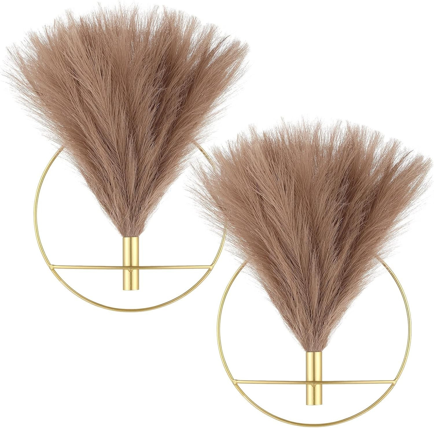 Boho Wall Decor, Wall-Mounted Metal Art, Hanging Artificial Pampas Display, Livi