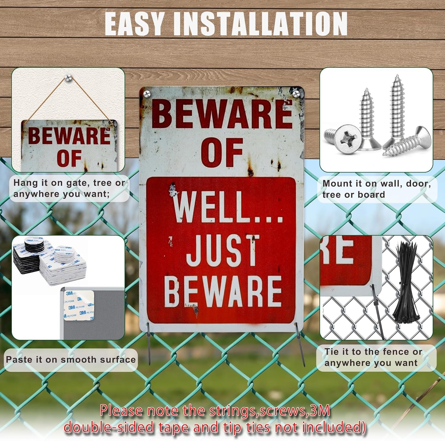 Sturdy Retro Signs | UV-Protected Indoor/Outdoor Decor – Perfect for Gardens