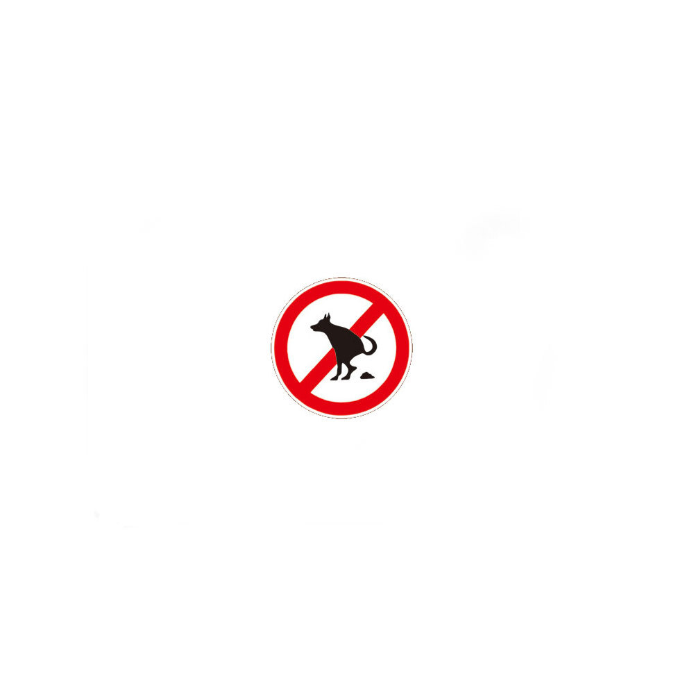 10 Sheets Stickers Waterproof No Pet Poop Sign Dog Pooping Emblems