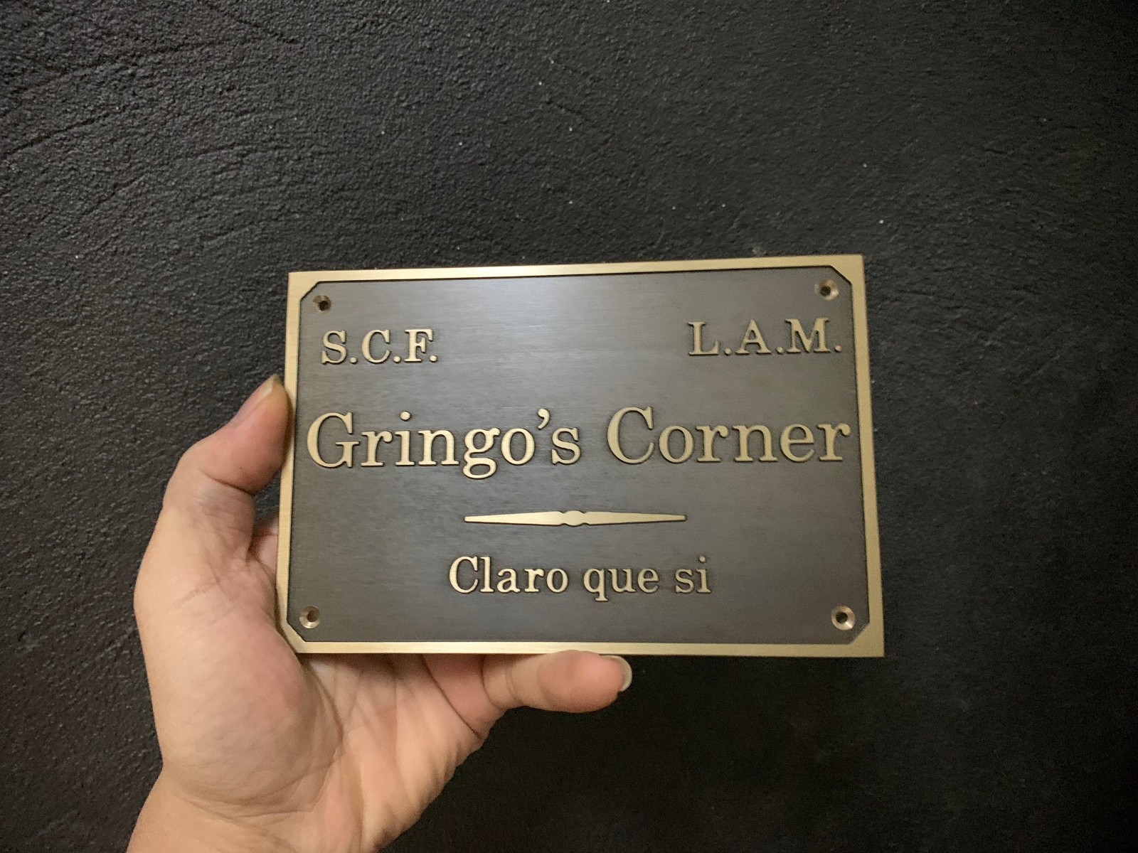 Personalized Brass Wall Plaque, Custom Engraved Name Sign, Solid Brass Door Sign