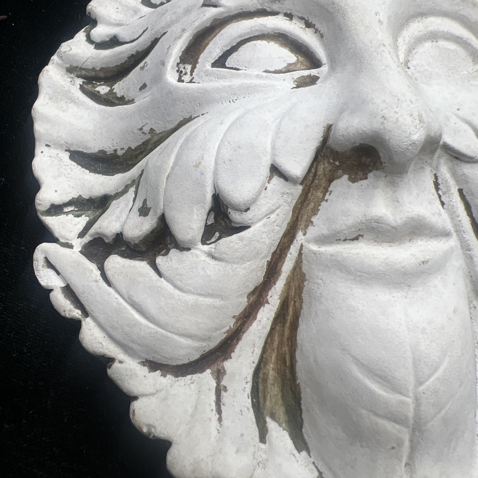 Green man wall plaque leaf face gothic tree man face Garden Art