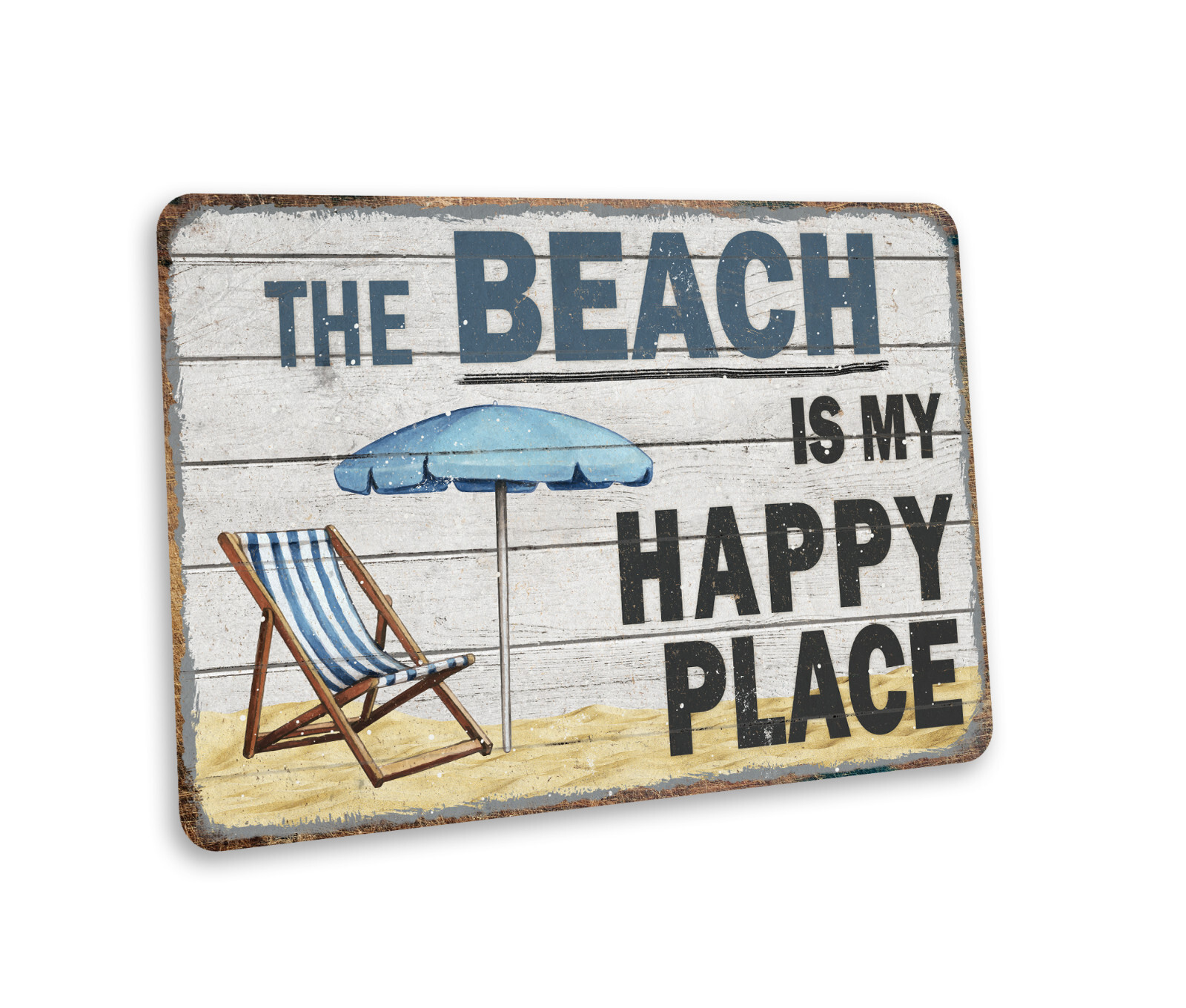 The Beach Is My Happy Place Sign Ocean Home Decor Beach House 108122001042