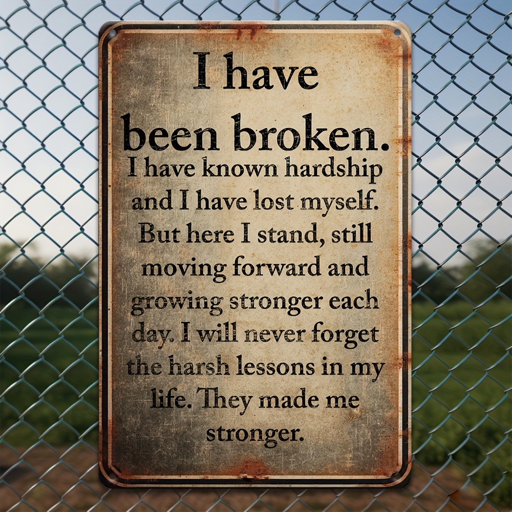 Rustic Motivational Quote Wall Art Plaque Inspirational Home Decor Metal Sign