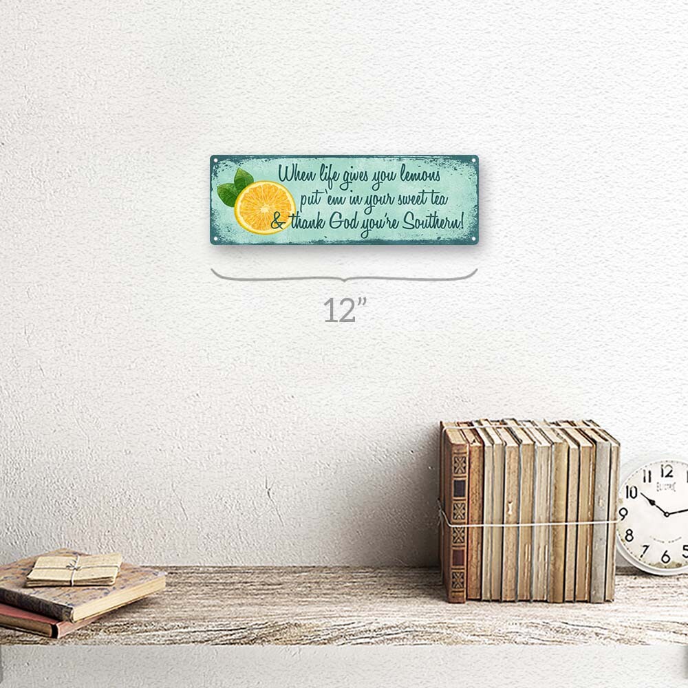 When Life Gives You Lemons Metal Art Print for Decorating Kitchen and Dining