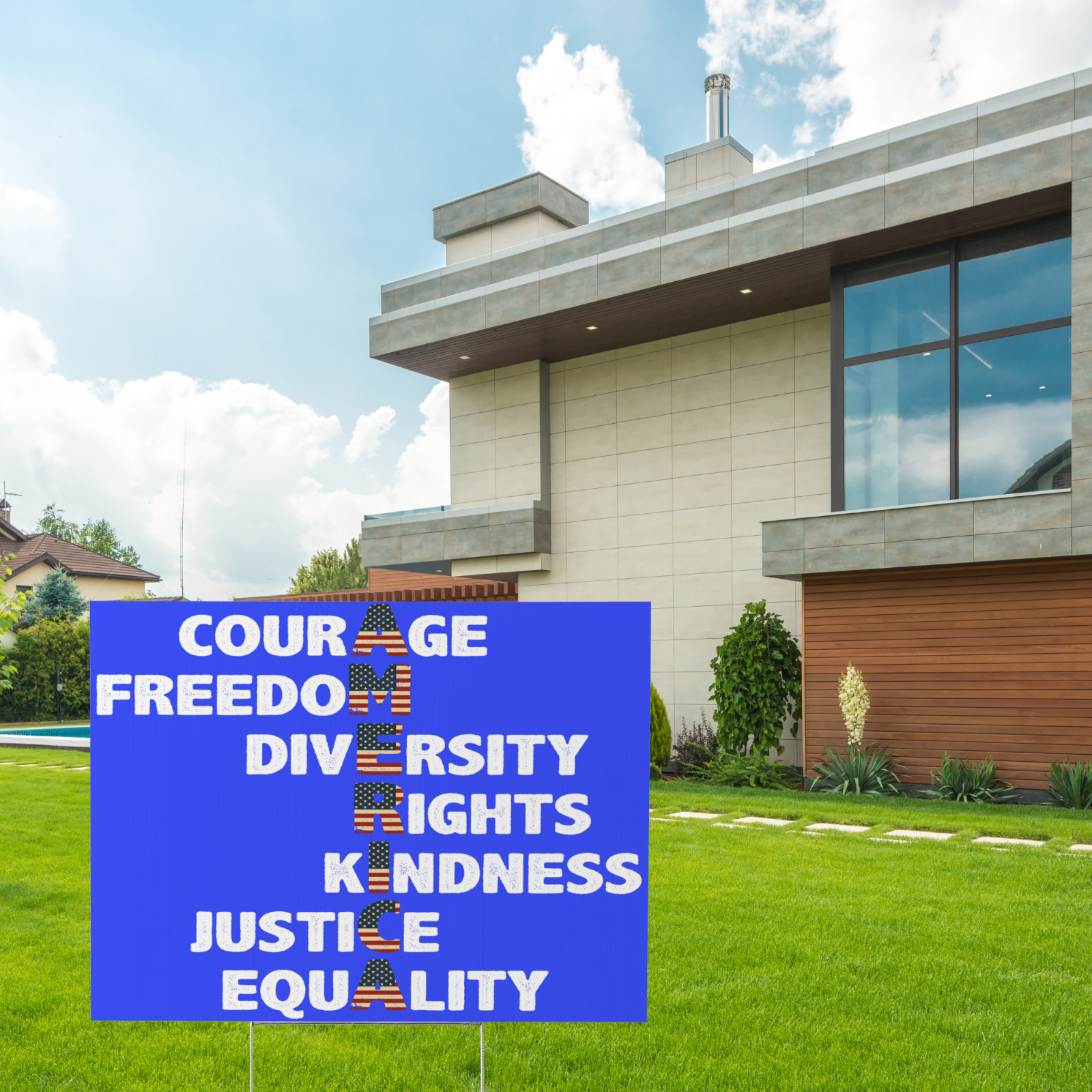 Courage Freedom Diversity Rights Kindness Justice Equality, Pro America Values
