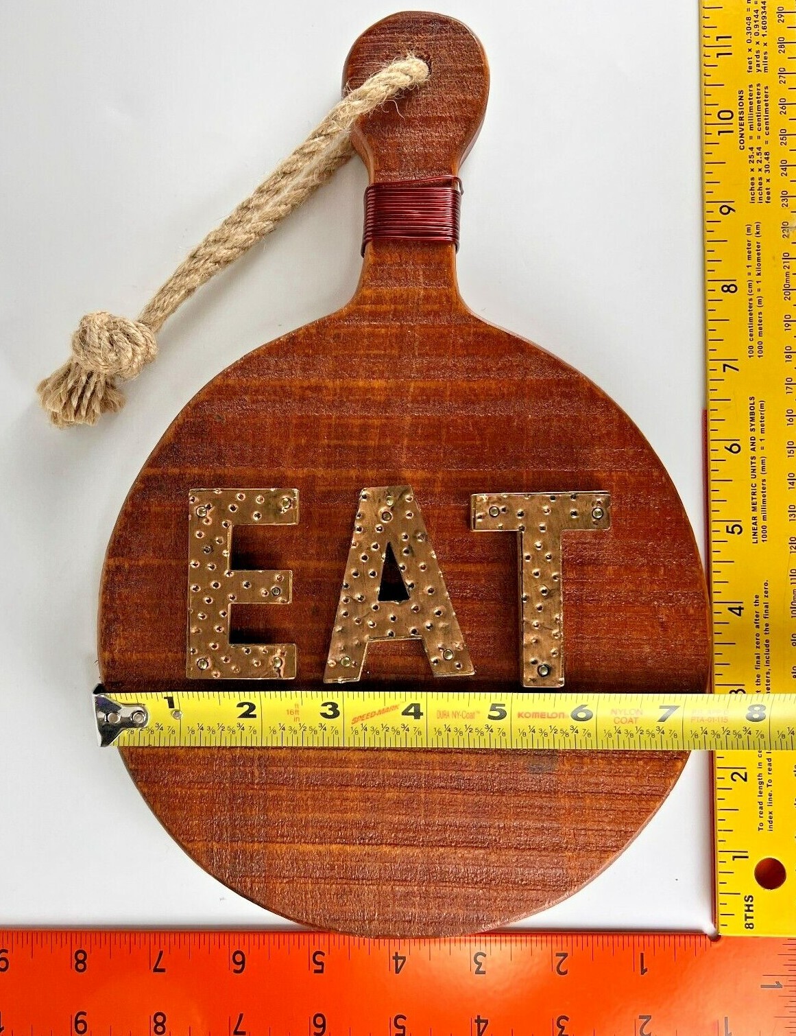 Eat Cutting Board Kitchen Wall Decor Wooden Decorative Farmhouse Rustic