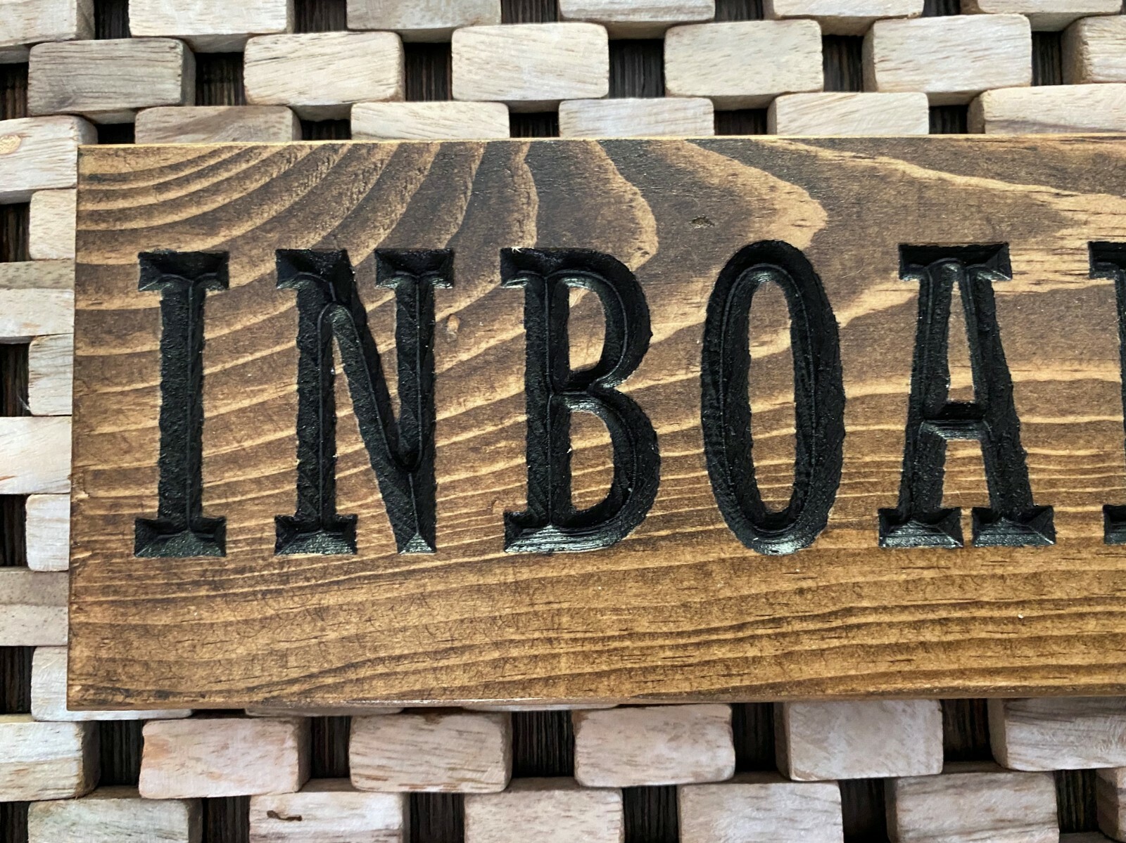 USA Carved Handcrafted wood signs Inboards & Outboards signs Funny restroom