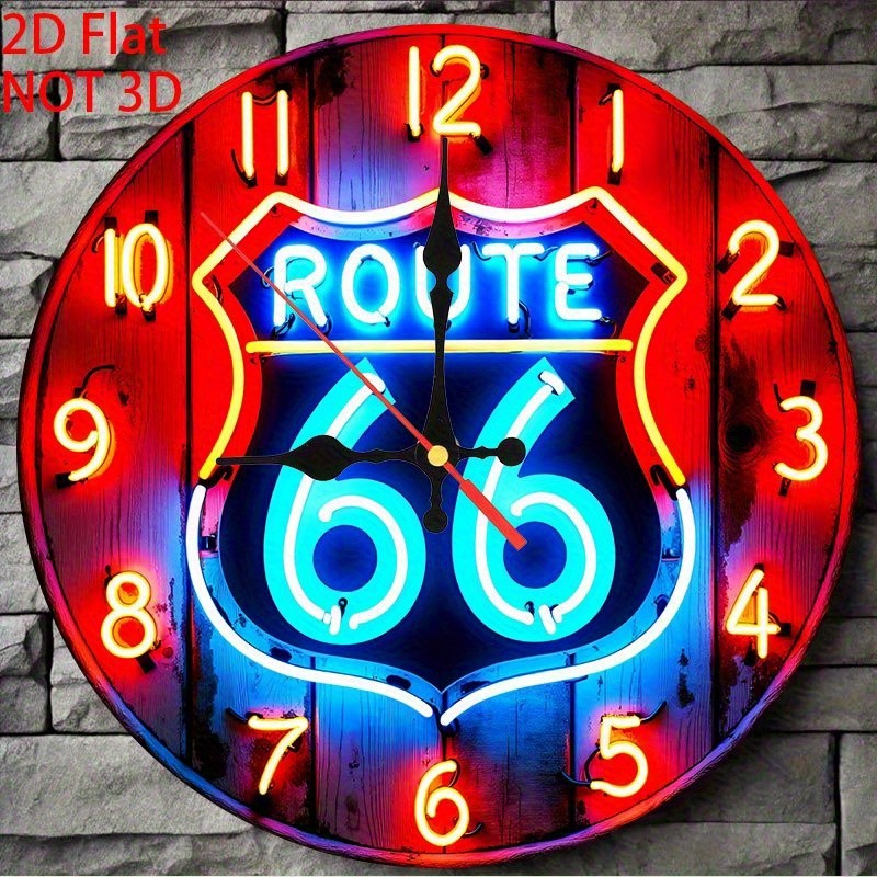 Vintage Silent Clock Aluminum Sign 8 Round Funny Room Decor Route Sign