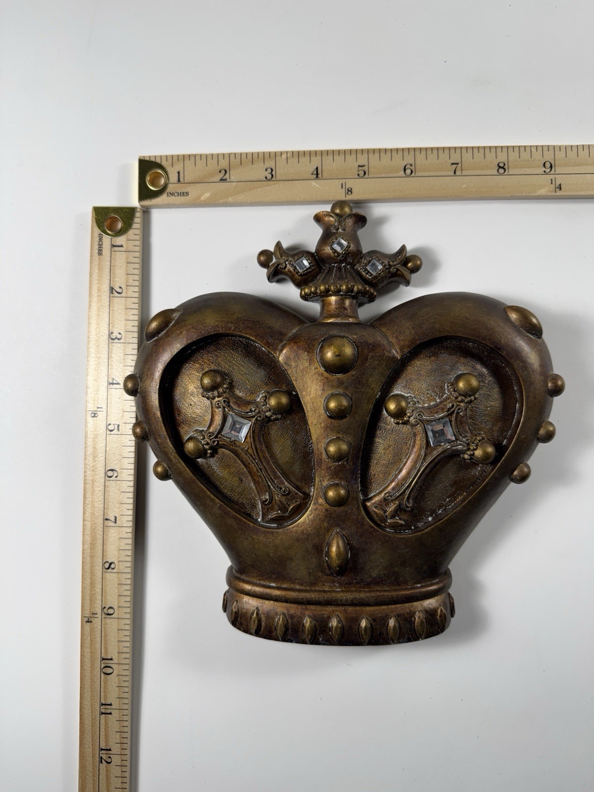 Bombay Company Wall Plaque Gold Baroque Crown King Queen Royal Vintage 2004