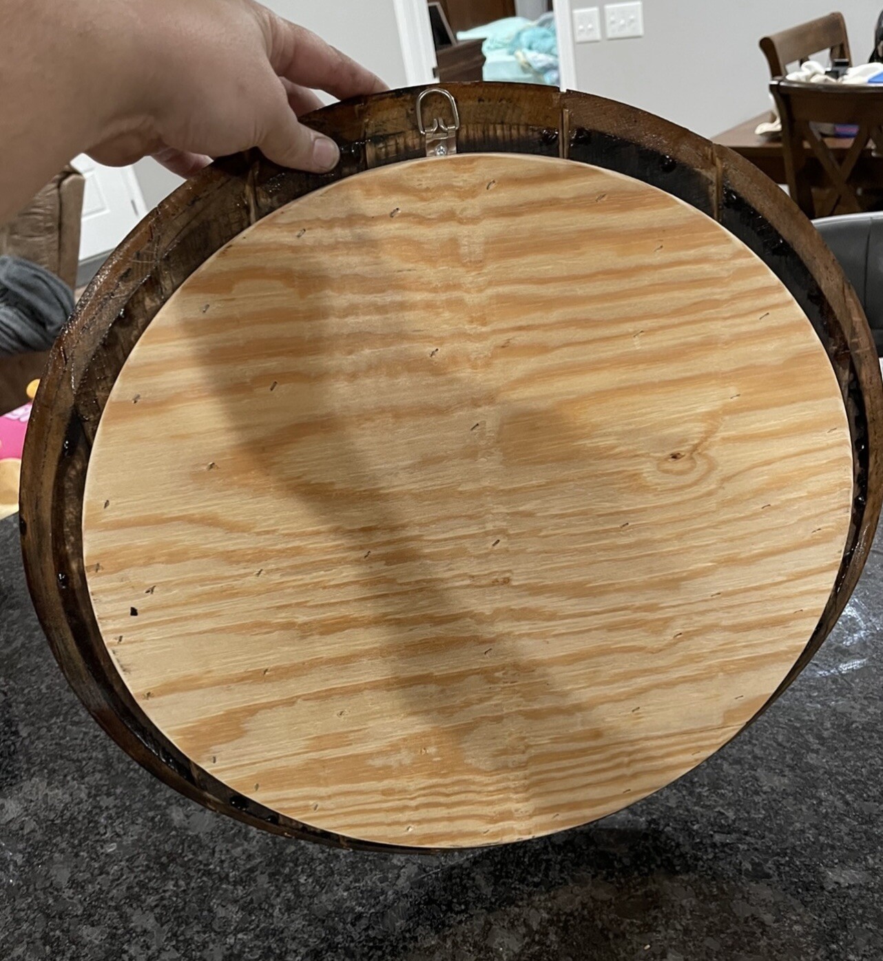 Bar Decor (PATRON) Authentic Reclaimed Bourbon Barrel Head 21”