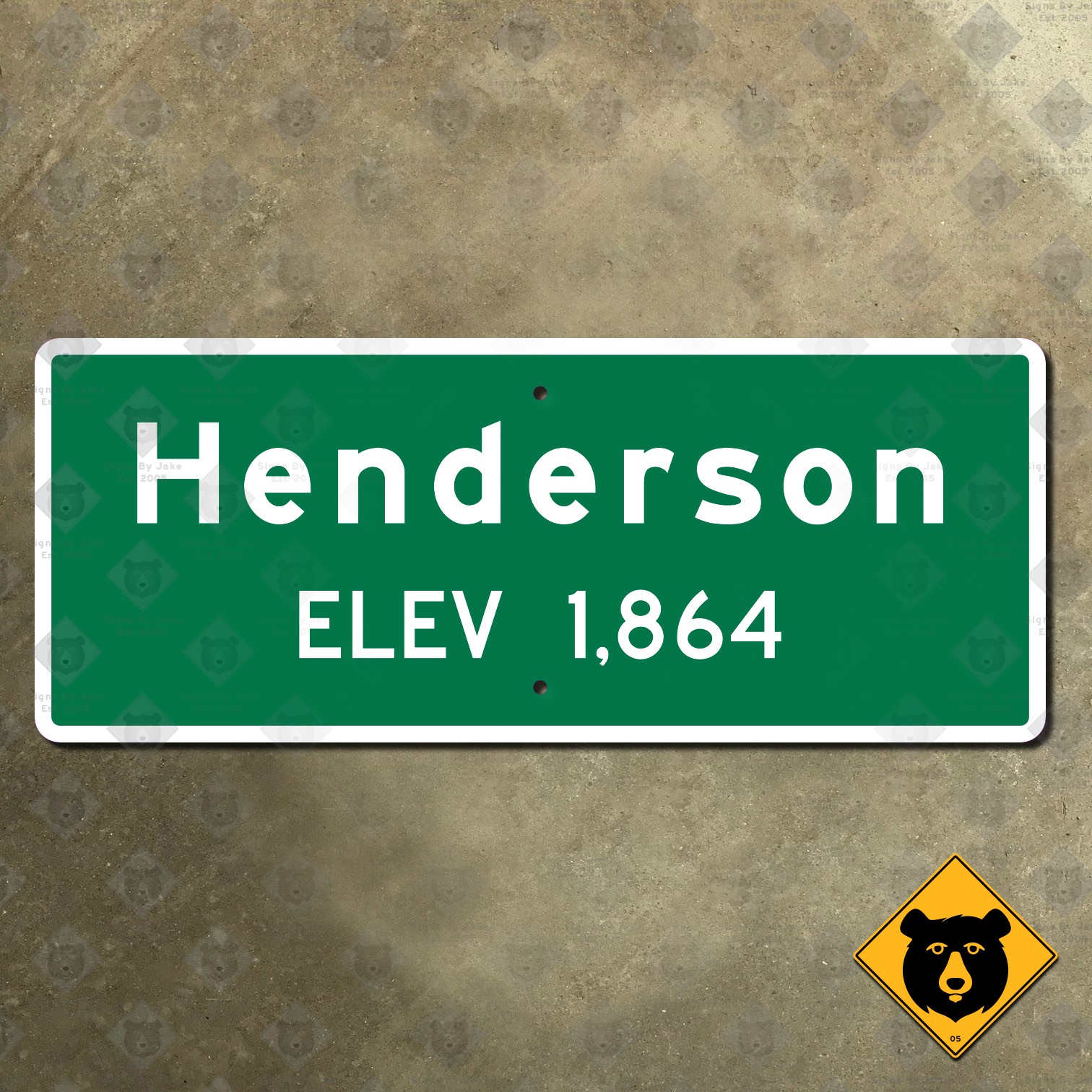Henderson Nevada city limit boundary road highway street sign Las Vegas 17×7